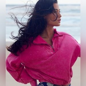 Free People Valley Girl Pullover Punch Crush XS